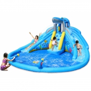 Happy Hop Bazén so šmykľavkami - Vodný svet, skákacie hrady 9421, 4,6 mx 4,6 mx 2,4 m